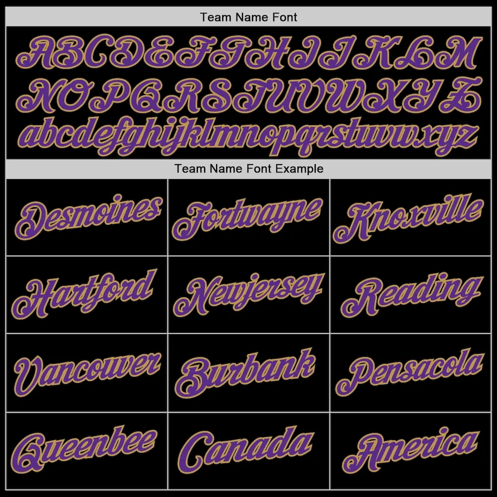 Custom Black Purple-Old Gold Authentic Throwback Basketball Jersey - Image 3