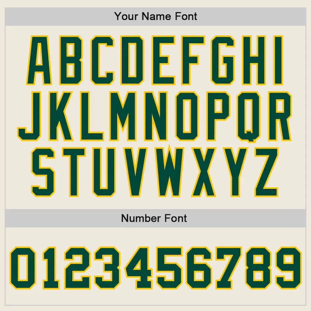 Custom Cream Green-Gold Authentic Throwback Basketball Jersey - Image 3