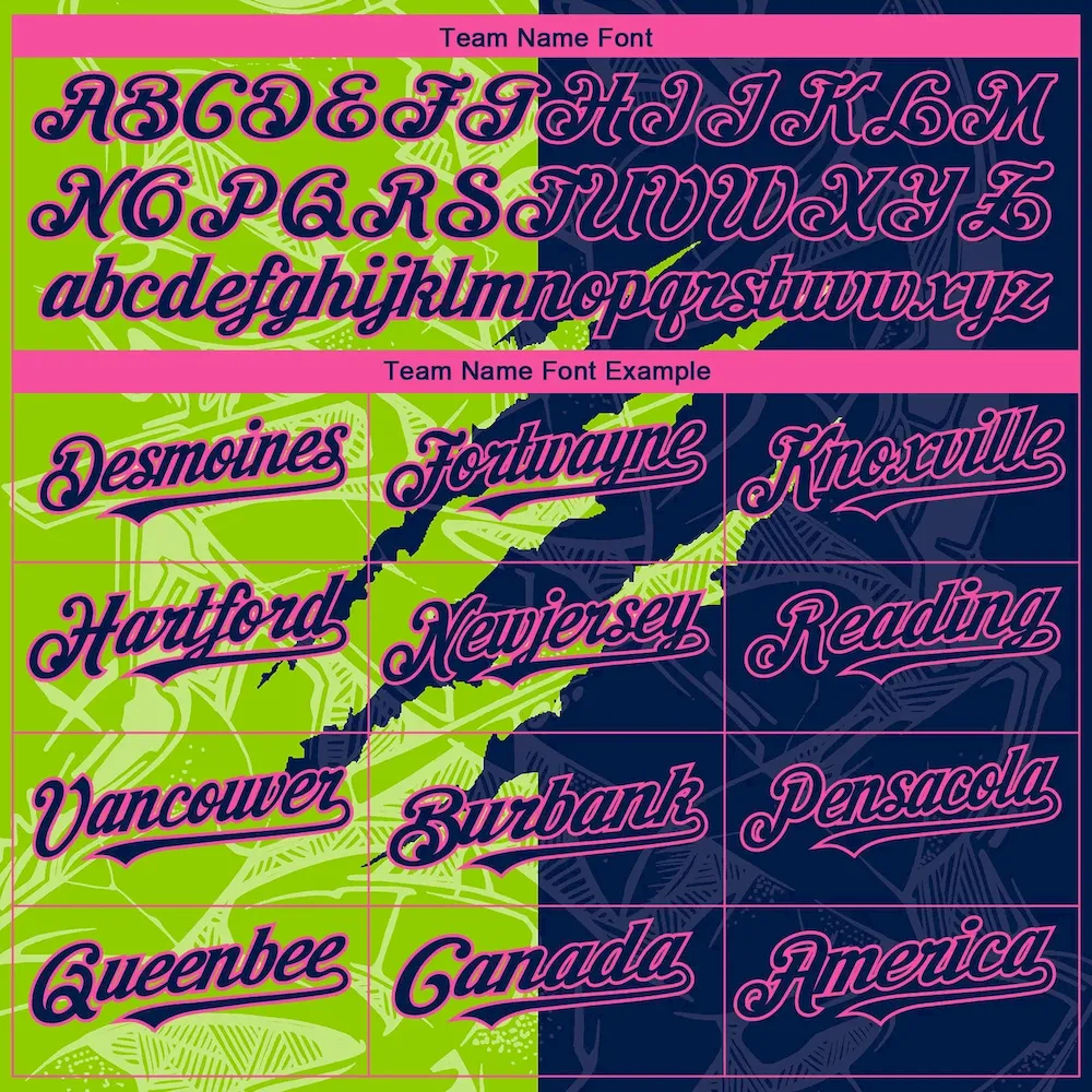 Custom Stitched Graffiti Pattern Navy Neon Green-Pink 3D Scratch Sports Pullover Sweatshirt Hoodie - Image 3