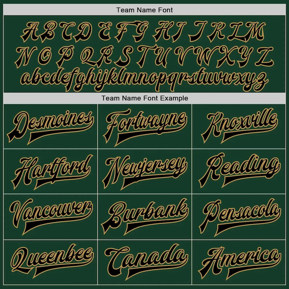 Custom Green Black-Old Gold Bomber Full-Snap Varsity Letterman Jacket - Image 3