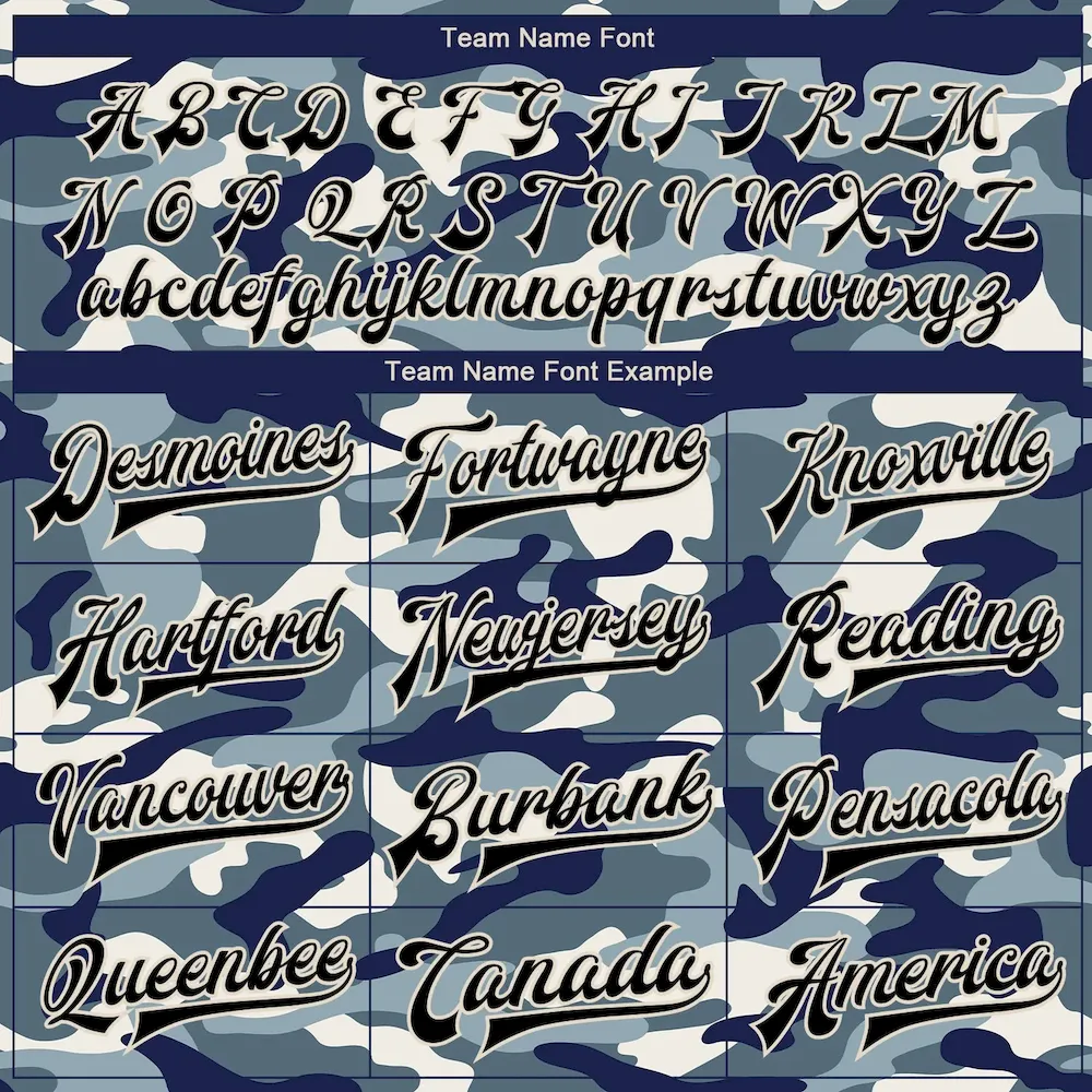 Custom Camo Black-Cream Ocean Camouflage 3D Bomber Full-Snap Varsity Letterman Salute To Service Jacket - Image 3