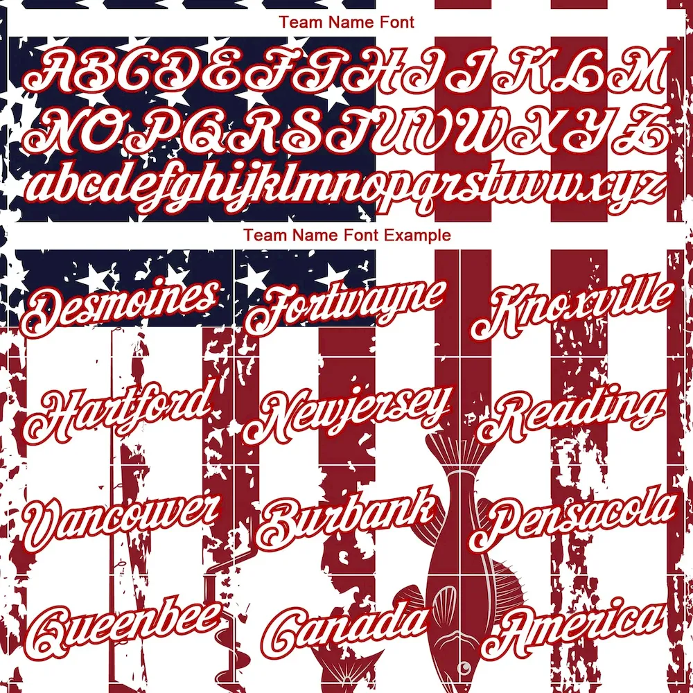 Custom White Red-Navy 3D American Flag And Fish Hook Fishing Long Sleeve Performance T-Shirt - Image 3
