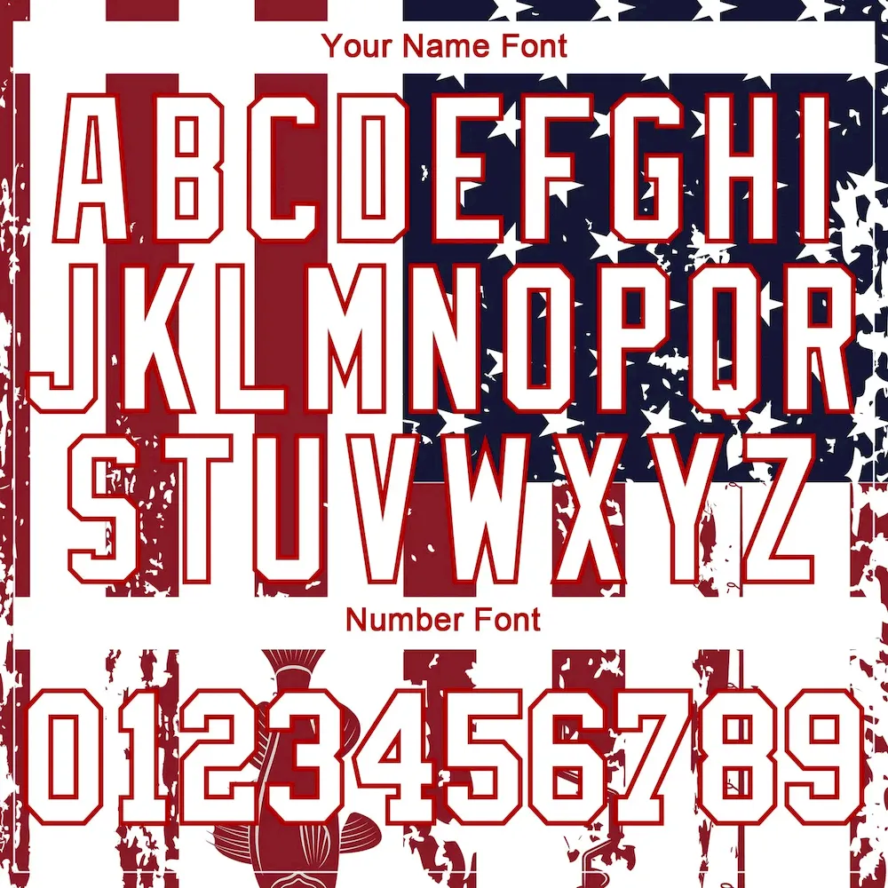 Custom White Red-Navy 3D American Flag And Fish Hook Fishing Long Sleeve Performance T-Shirt - Image 4