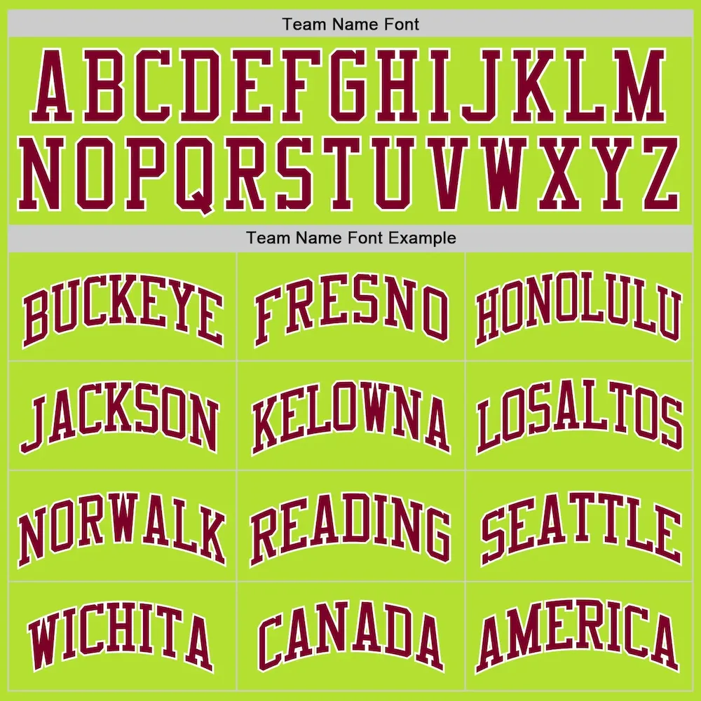 Custom Neon Green Maroon-White Authentic Throwback Basketball Jersey - Image 4