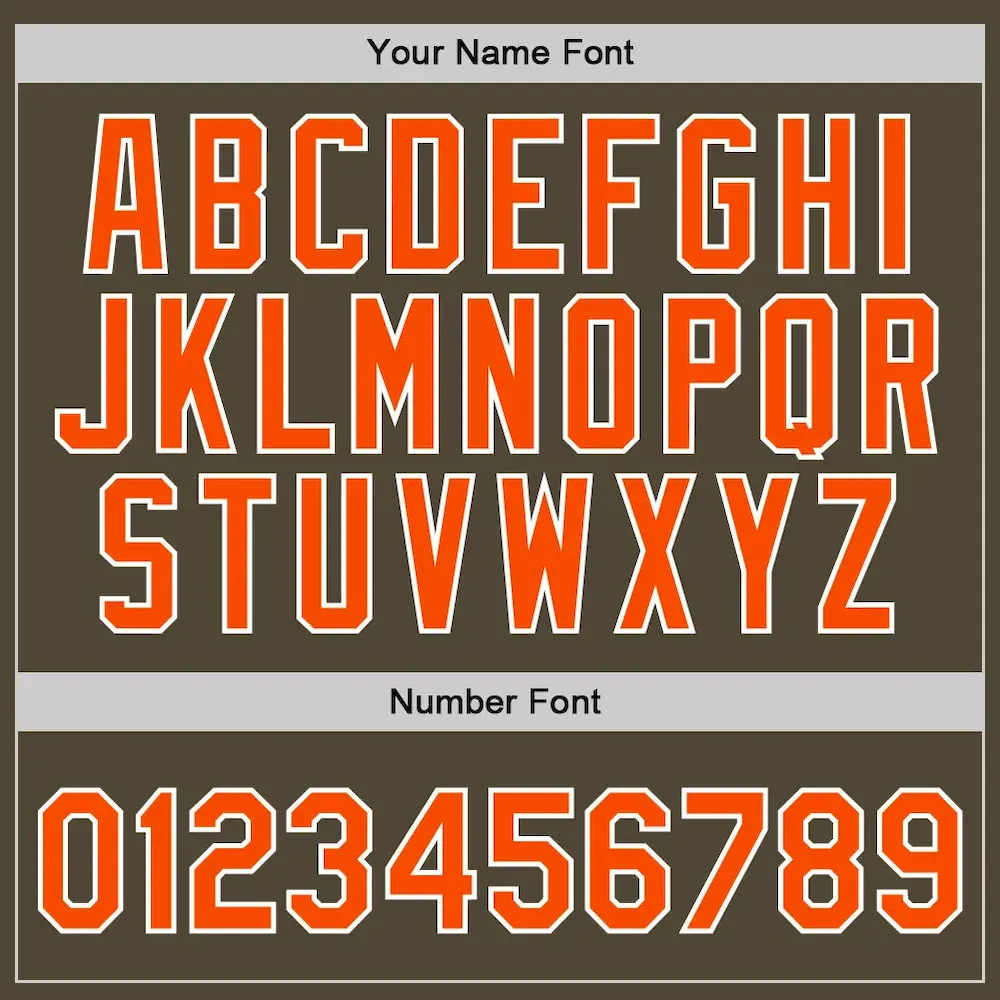 Custom Olive Orange-White Authentic Throwback Salute To Service Basketball Jersey - Image 4