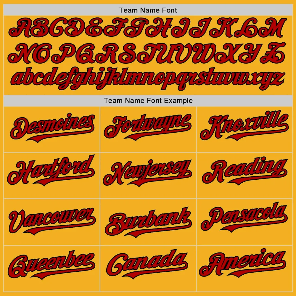 Custom Gold Red-Black Authentic Sleeveless Baseball Jersey - Image 3