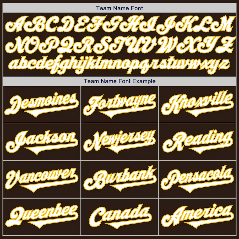 Custom Brown White-Gold Authentic Two Tone Baseball Jersey - Image 4