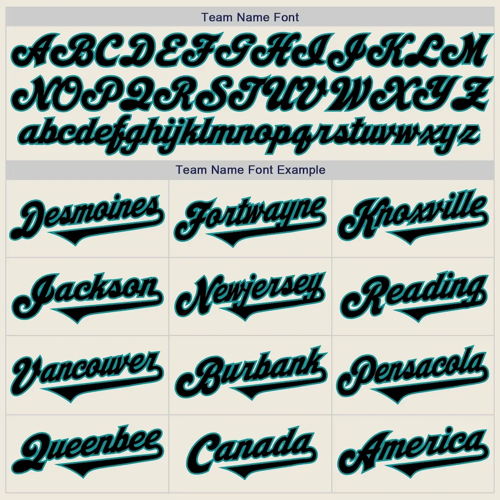 Custom Cream Black-Teal Authentic Two Tone Baseball Jersey - Image 4