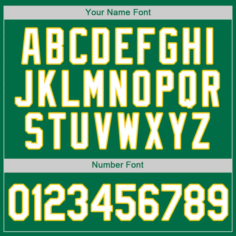 Custom Kelly Green White-Gold Authentic Baseball Jersey - Image 4