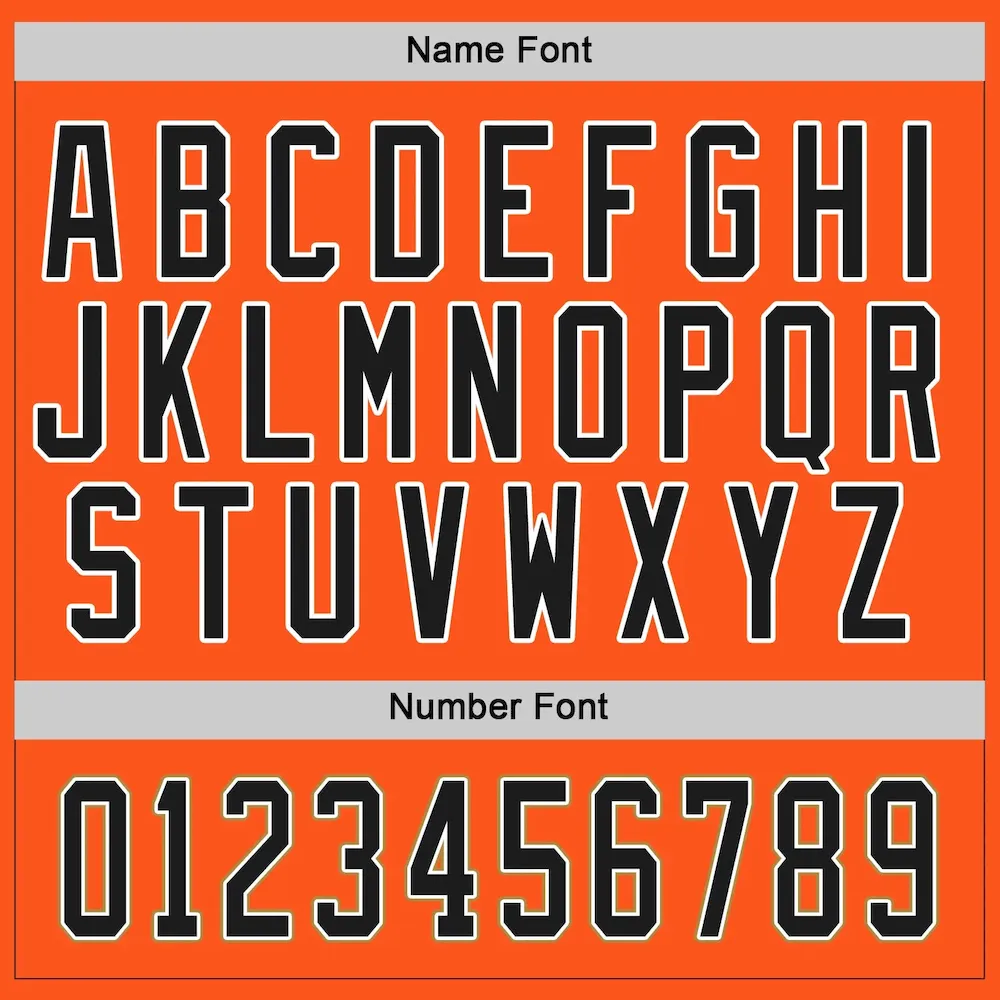 Custom Orange Black-Old Gold Hockey Jersey - Image 5